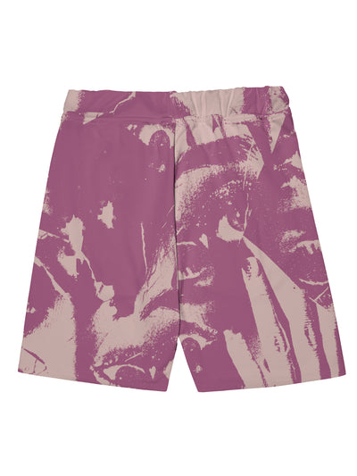 Bermudas roxas BrokenEyes, vista de trás, color_purple