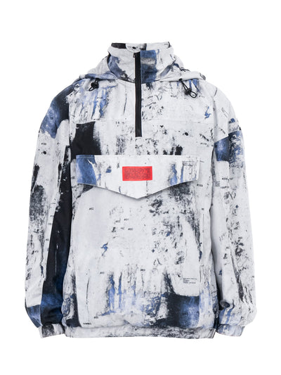 Λευκό anorak Rugged, μπροστινή όψη