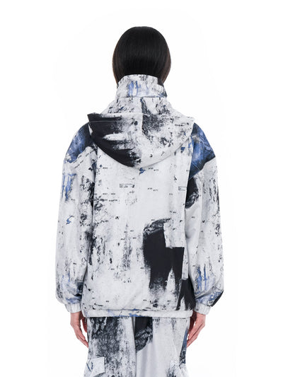 Witte anorak Rugged, op model, achteraanzicht