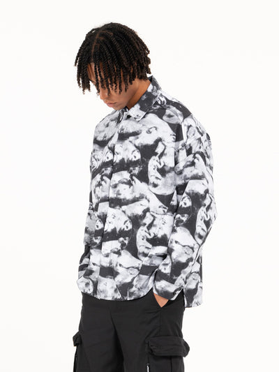 Black Camo Camicia Maniche Lunghe | Uomo