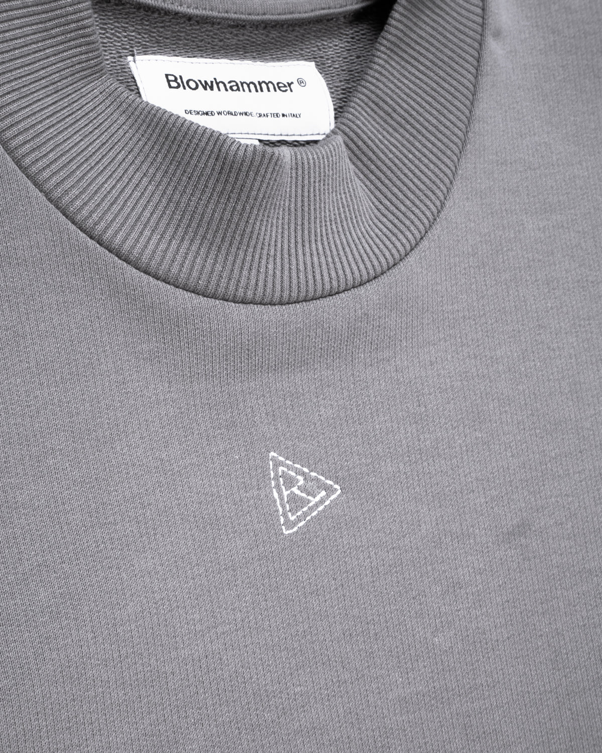 Minimal Grey Felpa Girocollo