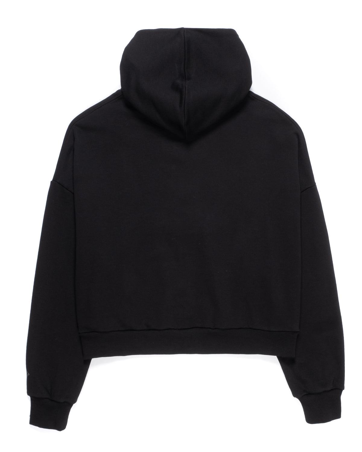 Minimal Black Felpa Cappuccio Zip