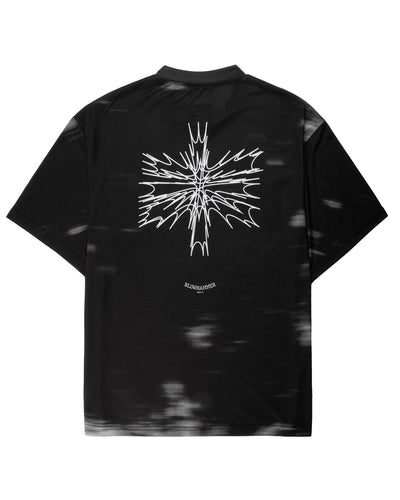 Μαύρο T-shirt Leak, πίσω όψη με τη στάμπα