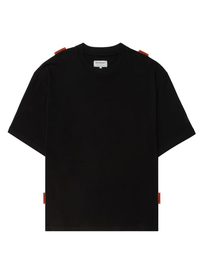 Μαύρο T-shirt Stream, μπροστινή όψη