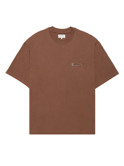 Bruin T-shirt Brokenheart, vooraanzicht