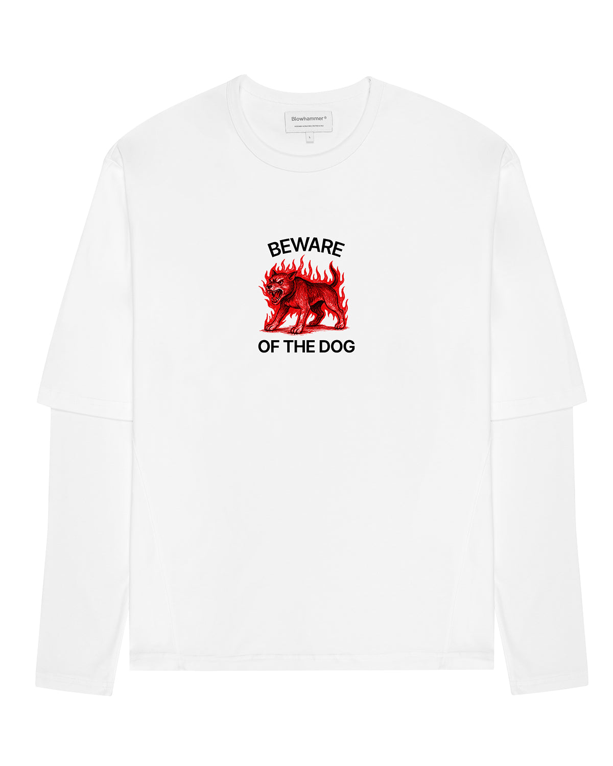 Bewere of dog #1 White Longsleeve