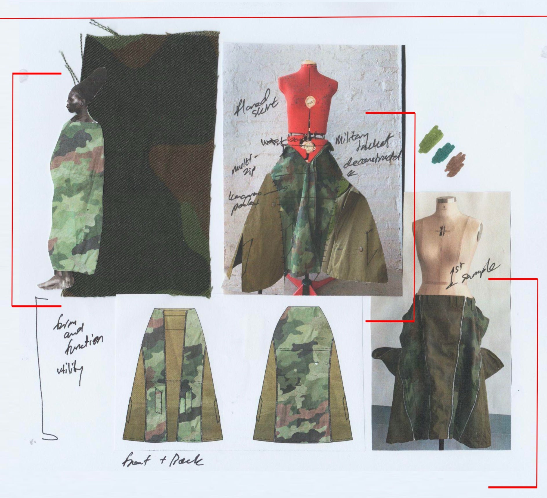 Deconstructed Military Skirt-Jacket Hybrid