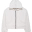Minimal Cream Felpa Cappuccio Zip