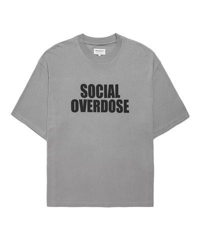 Γκρι T-shirt Social Overdose, μπροστινή όψη, color_grey