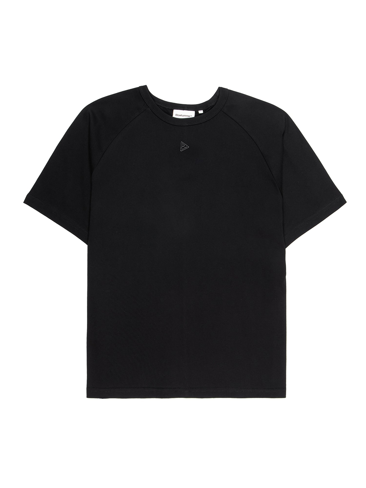 Tricou raglan negru, vedere din față