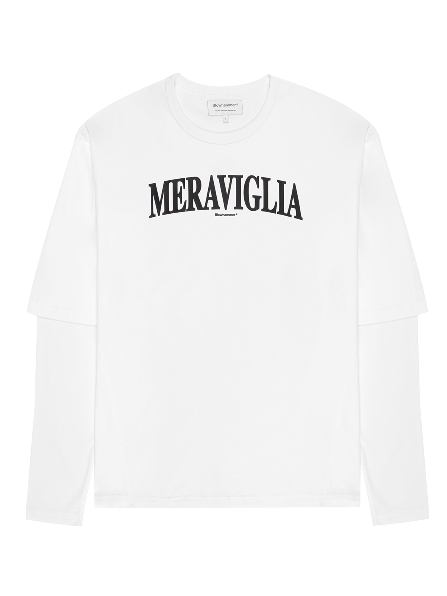 T-shirt de manga comprida branca Meraviglia White, vista de frente