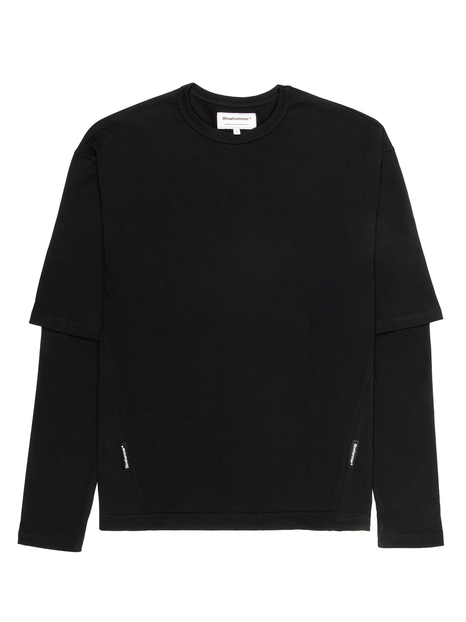 Zwarte longsleeve Travel Agency, vooraanzicht