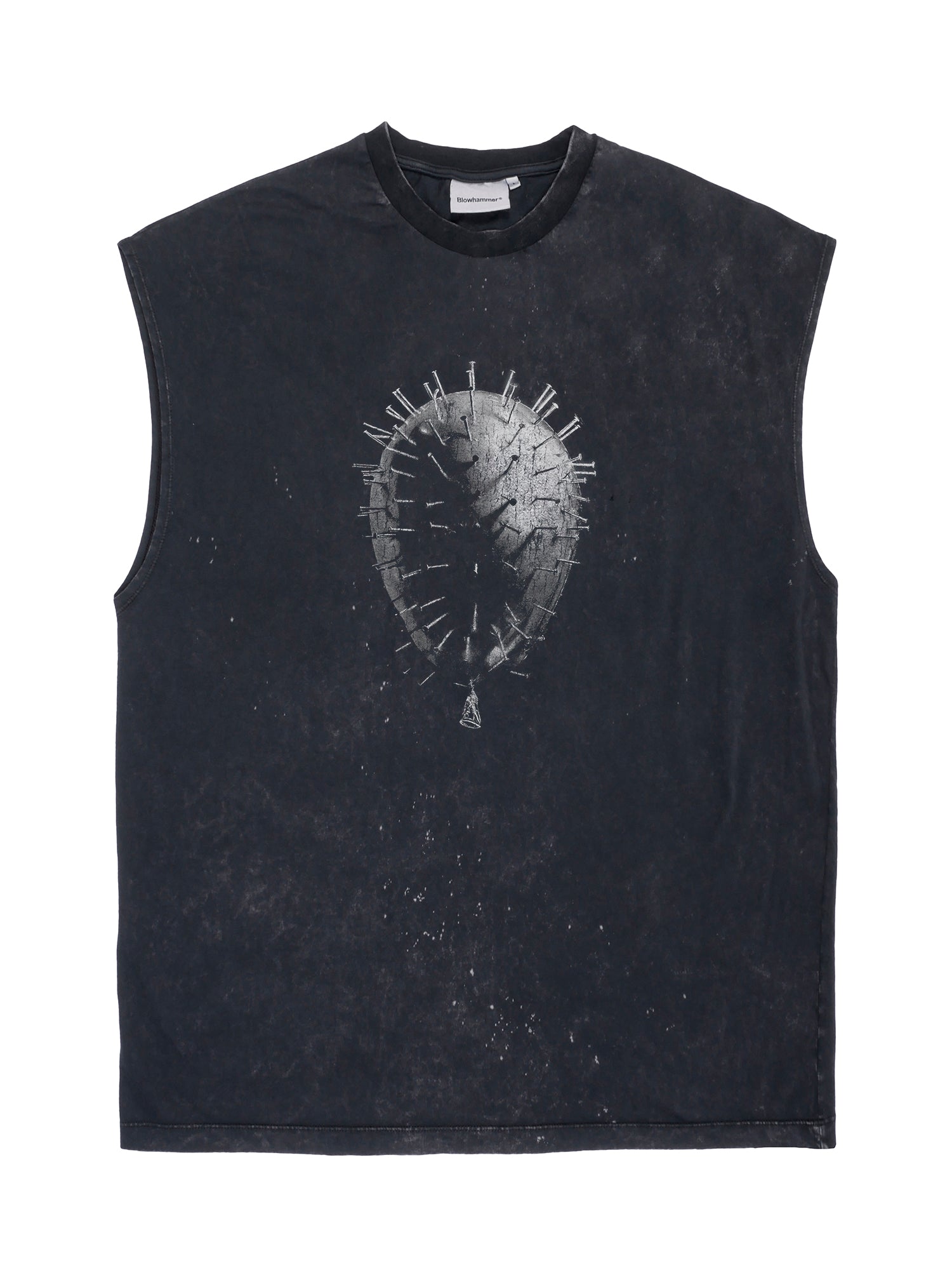 Czarny tank top Needle Core, widok z przodu
