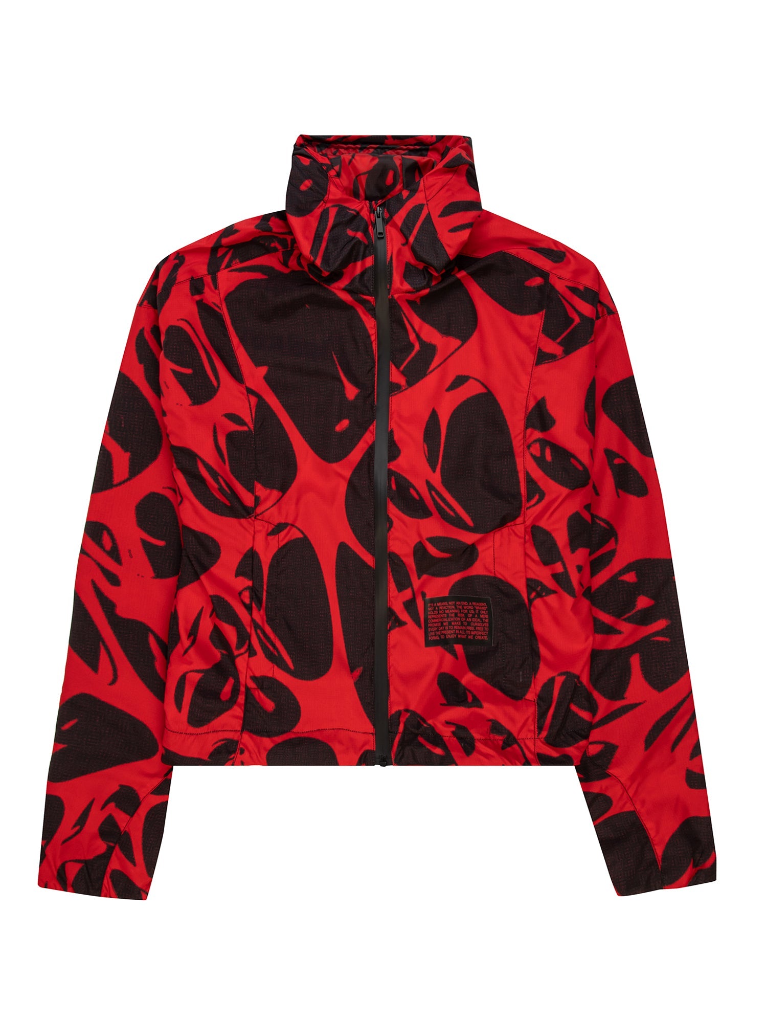 Rood-zwarte windbreaker Strand Red, vooraanzicht
