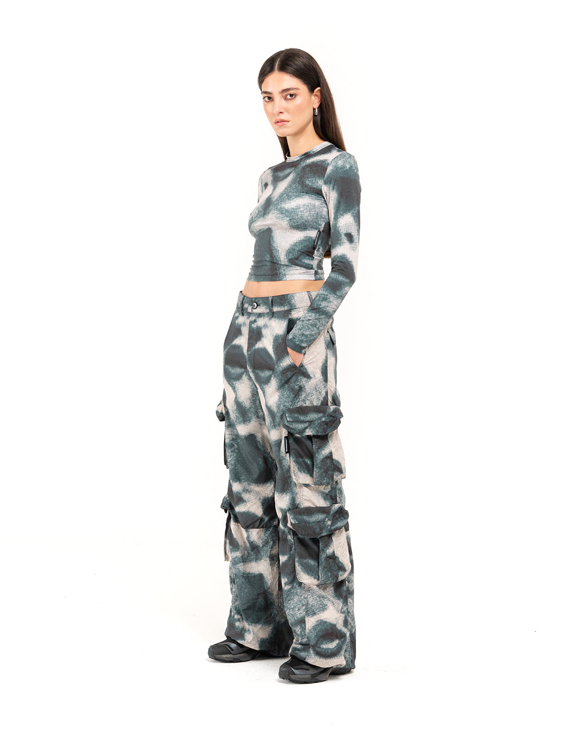 Black Camo Cargo | Donna