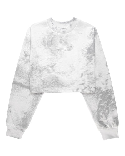 Grey Noise Sweatshirt Crop